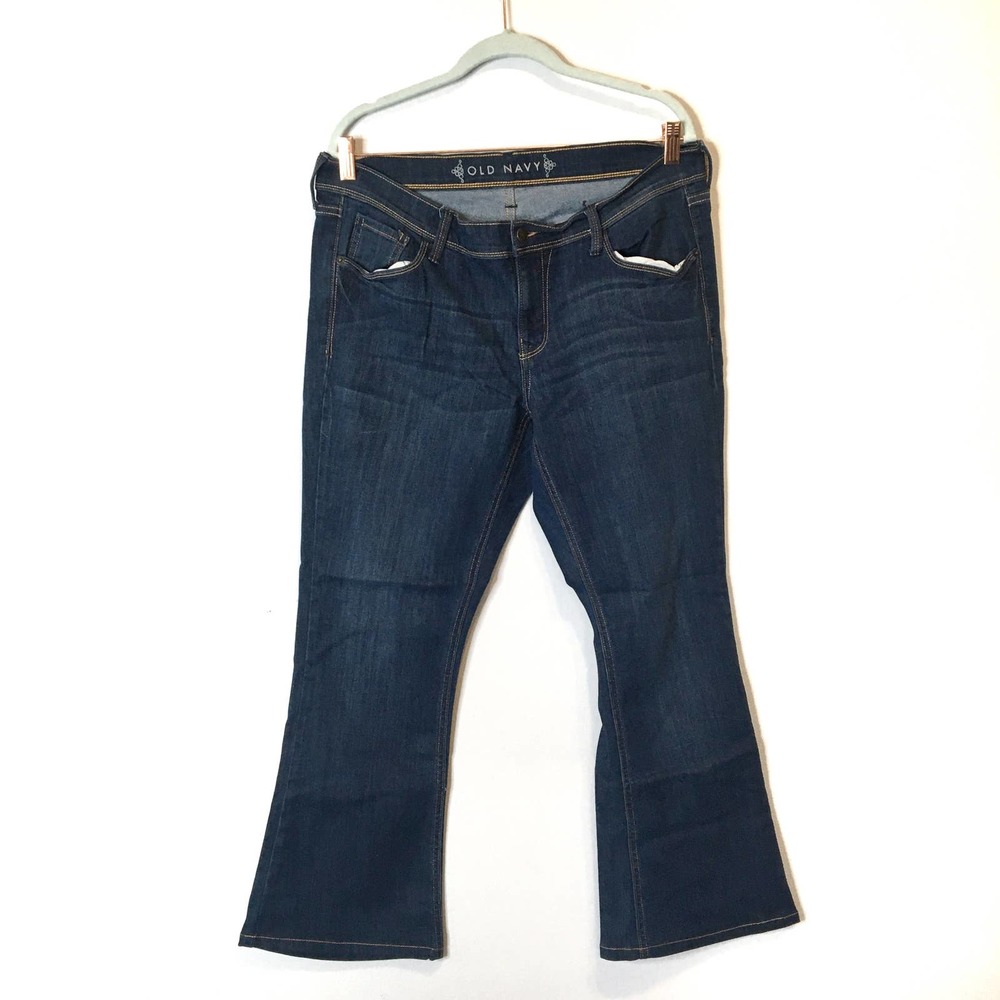 Old Navy denim extra wide leg flare jeans 16 short